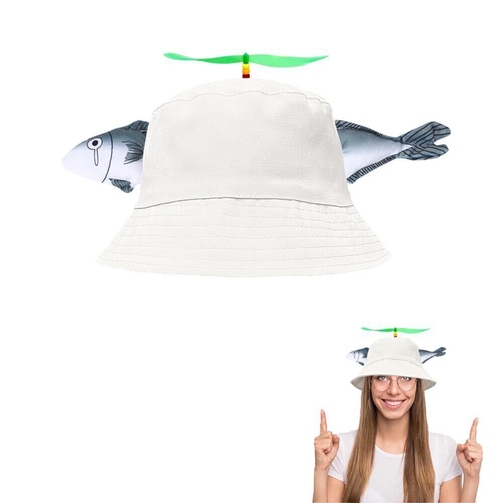 7486 Fish Hat - Clown Fish Hat Propeller Hat,Propeller Fish Head hat,Funny